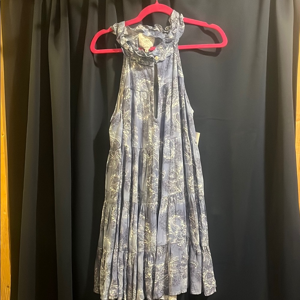 AREA Women's Mini Dress in Purple and White